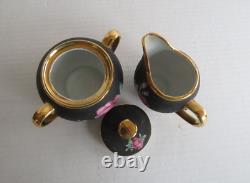 Service à café noir mat vintage Bavière Allemagne