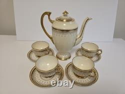 Service à café partiel vintage Jackson and Gosling Grosvenor, cafetière, tasses et soucoupes 8369