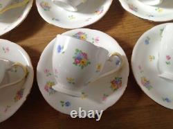 Service à café peint à la main de 15 pièces Grafton (A. B. Jones) comprenant une cafetière