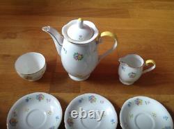 Service à café peint à la main de 15 pièces Grafton (A. B. Jones) comprenant une cafetière