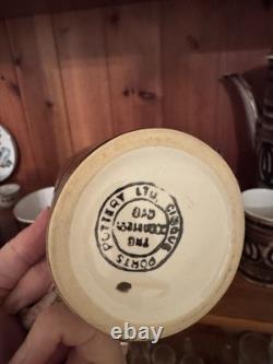 Service à café pour six en poterie Cinque Ports à Rye, Angleterre, marron, vintage des années 1970
