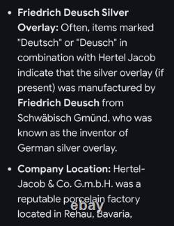 Service à café/thé vintage Hertel Jacob en argent doublé