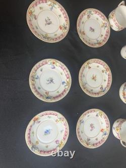 Service à café/thé vintage Schumann Bavière Allemagne Impératrice Dresde Fleurs 19 pièces Service à café/thé vintage Schumann Bavière Allemagne Impératrice Dresde Fleurs 19 pièces