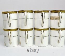 Service à café théière Royal Doulton ROYAL GOLD Demitasse 8 pièces Vintage H4980 NEUF avec étiquettes