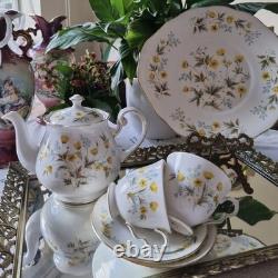 Service à café trio en porcelaine fine Colclough vintage fabriqué en Angleterre pour 2 personnes