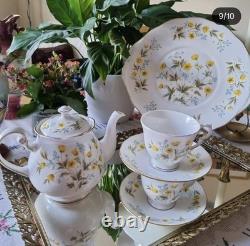 Service à café trio en porcelaine fine Colclough vintage fabriqué en Angleterre pour 2 personnes