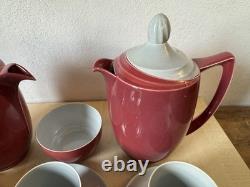 Service à café vintage Branksome en porcelaine, Twintone, 15 pièces + couvercles, milieu du XXe siècle