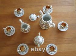 Service à café vintage Capodimonte Serpent/Cherub