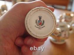 Service à café vintage Capodimonte Serpent/Cherub