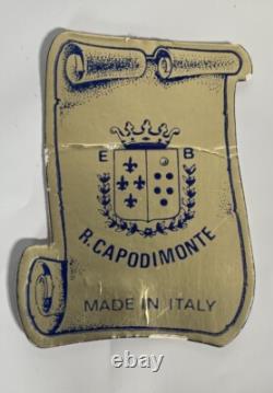 Service à café vintage Capodimonte, sucrier, tasses avec soucoupes