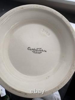 Service à café vintage Carlton Ware des années 1960, vert olive mat et blanc