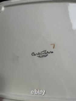 Service à café vintage Carlton Ware des années 1960, vert olive mat et blanc