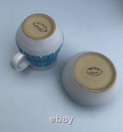 Service à café vintage Denby Burlington Blue des années 1950, conçu par A. Colledge, RARE