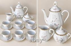 Service à café vintage Haas & Czjzek de Tchécoslovaquie, 15 pièces