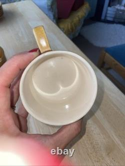 Service à café vintage Hornsea Saffron, Angleterre, années 1970, cafetière, tasses, assiettes