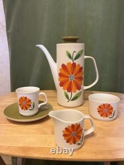 Service à café vintage J&G Meakin Dahlia (l’un des modèles les plus rares)