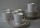 Service &agrave; Caf&eacute; Vintage Lomonosov Urss Russie Rose 18 Pi&egrave;ces Tasse, Soucoupe, Assiette &agrave; Dessert