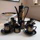 Service &agrave; Caf&eacute; Vintage Portmeirion Phoenix, 6 Tasses Et Soucoupes, Pot &agrave; Lait Et Sucrier