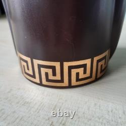 Service à café vintage Portmeirion motif grec brun chocolat par Susan Williams-Ellis