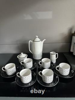 Service à café vintage Rörstrand Suède motif Venezia pour 6 par Hertha Bengtsson