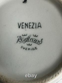 Service à café vintage Rörstrand Suède motif Venezia pour 6 par Hertha Bengtsson