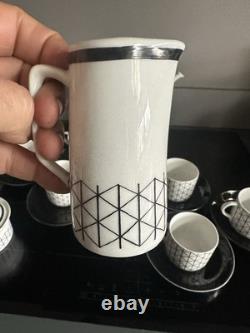 Service à café vintage Rörstrand Suède motif Venezia pour 6 par Hertha Bengtsson