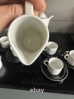 Service à café vintage Rörstrand Suède motif Venezia pour 6 par Hertha Bengtsson
