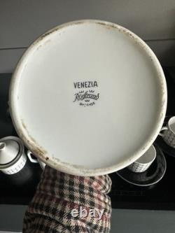 Service à café vintage Rörstrand Suède motif Venezia pour 6 par Hertha Bengtsson