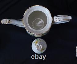 Service à café vintage Royal Albert Primrose et Violettes pour six personnes, 18 pièces