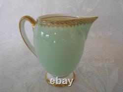 Service à café vintage Royal Doulton 15 pièces avec cafetière vert et or H4381