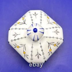 Service à café vintage Shelley Queen Anne pour 6 personnes, motif Blue Iris, 22 pièces