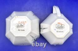 Service à café vintage Shelley Queen Anne pour 6 personnes, motif Blue Iris, 22 pièces