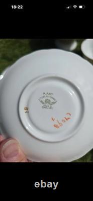 Service à café vintage Tuscan Plant pour quatre personnes en porcelaine fine anglaise à la cendre d’os, vers les années 1930