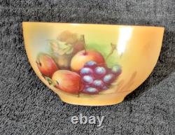 Service à café vintage Union Z tchèque des années 1930, motif fruit jaune, porcelaine Art déco