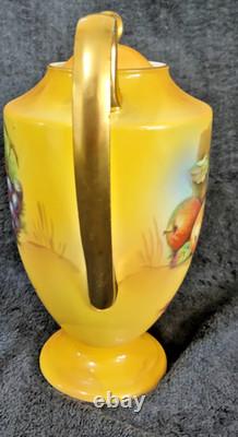 Service à café vintage Union Z tchèque des années 1930, motif fruit jaune, porcelaine Art déco