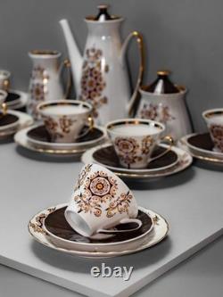 Service à café vintage VITA, usine de porcelaine de Riga (RPR), URSS soviétique, Riga, Lettonie