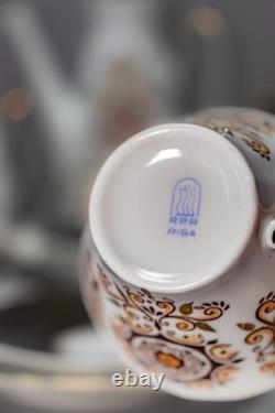 Service à café vintage VITA, usine de porcelaine de Riga (RPR), URSS soviétique, Riga, Lettonie