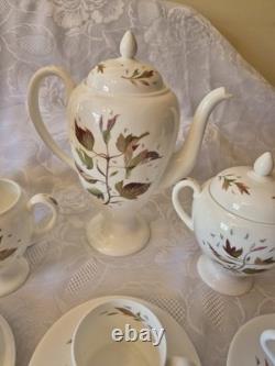 Service à café vintage Wedgwood Wakefield en porcelaine fine osseuse, 15 pièces, fabriqué en Angleterre
