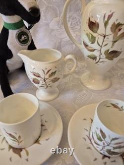 Service à café vintage Wedgwood Wakefield en porcelaine fine osseuse, 15 pièces, fabriqué en Angleterre
