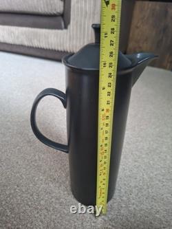 Service à café vintage Wedgwood noir Etruria Barlaston tasses modernes du milieu du siècle