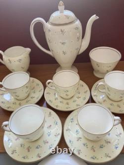 Service à café vintage des années 1930 Wedgwood Millicent Taplin en fine porcelaine osseuse S123 Art déco