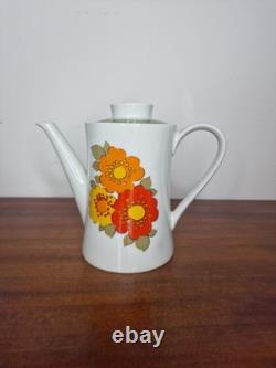 Service à café vintage des années 1960/1970 Mitterteich Bavière rétro floral ouest-allemand