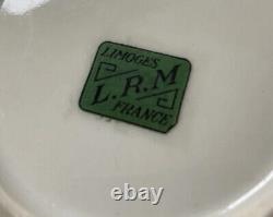 Service à café vintage en Limoges blanc et or des années 1920, 10 services plus des extras