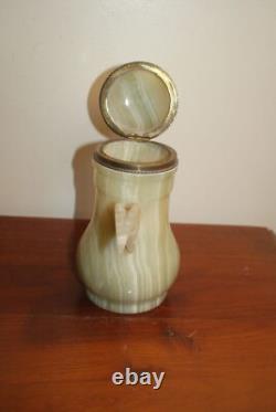 Service à café vintage en onyx de 7 pièces avec six tasses