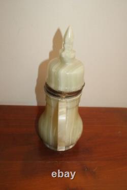 Service à café vintage en onyx de 7 pièces avec six tasses