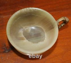 Service à café vintage en onyx de 7 pièces avec six tasses