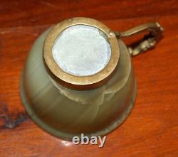 Service à café vintage en onyx de 7 pièces avec six tasses