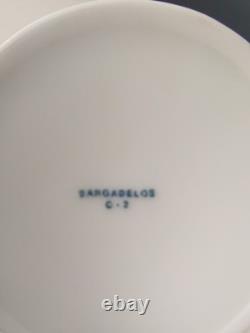 Service à café vintage en porcelaine Sargadelos de 23 pièces fabriqué en Espagne. (Norfolk)