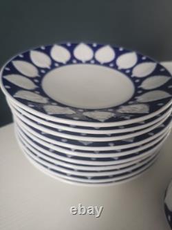 Service à café vintage en porcelaine Sargadelos de 23 pièces fabriqué en Espagne. (Norfolk)