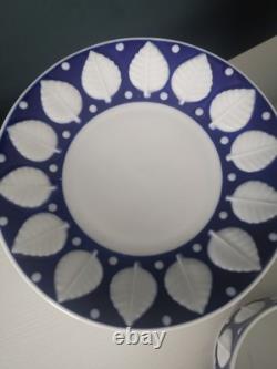 Service à café vintage en porcelaine Sargadelos de 23 pièces fabriqué en Espagne. (Norfolk)